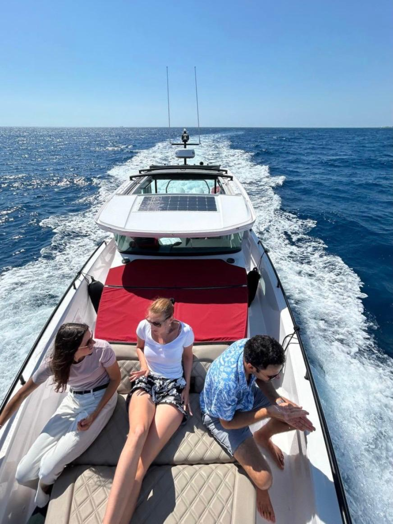 people sitting in a boat
