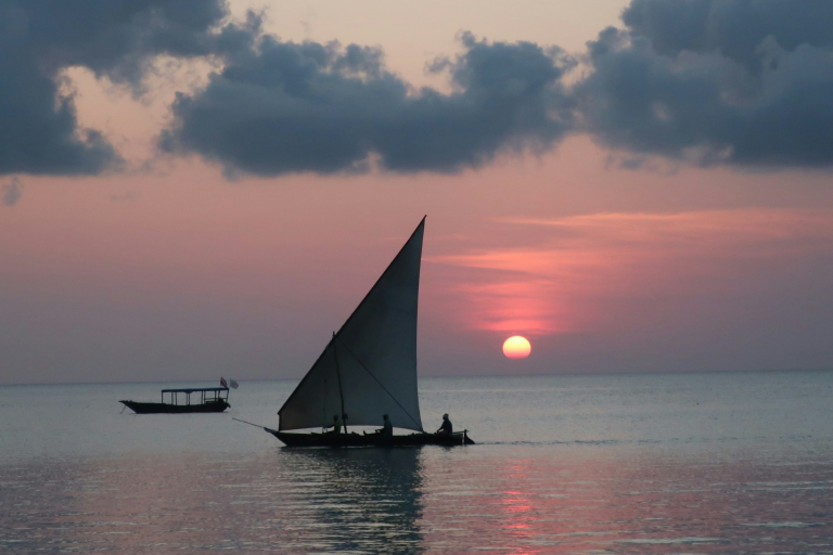 boat in sea, zanzibar